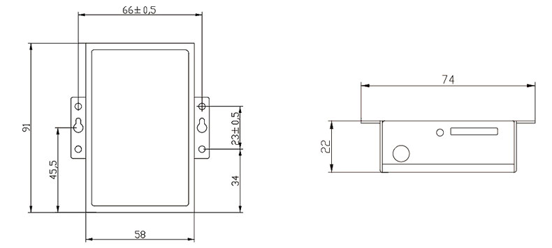 BMD200 DTU的結(jié)構(gòu)尺寸圖