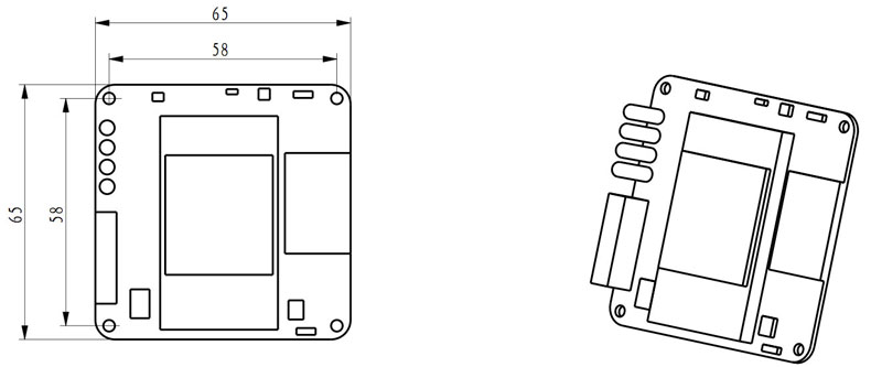電力DTU的結(jié)構(gòu)尺寸圖