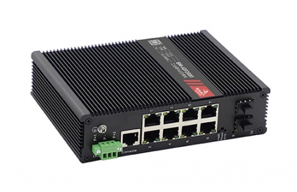 佰馬管理型2 光 8 電工業(yè)交換機，組網(wǎng)靈活，安全可靠。緊湊型工業(yè)級設(shè)計、DIN卡軌式安裝、PoE可選、支持Web配置和管理，冗余環(huán)網(wǎng)、VLAN、QOS、流量控制等功能強大，廣泛應(yīng)用于工業(yè)自動化、智慧交通、電力SCADA、數(shù)字油田等惡劣環(huán)境。